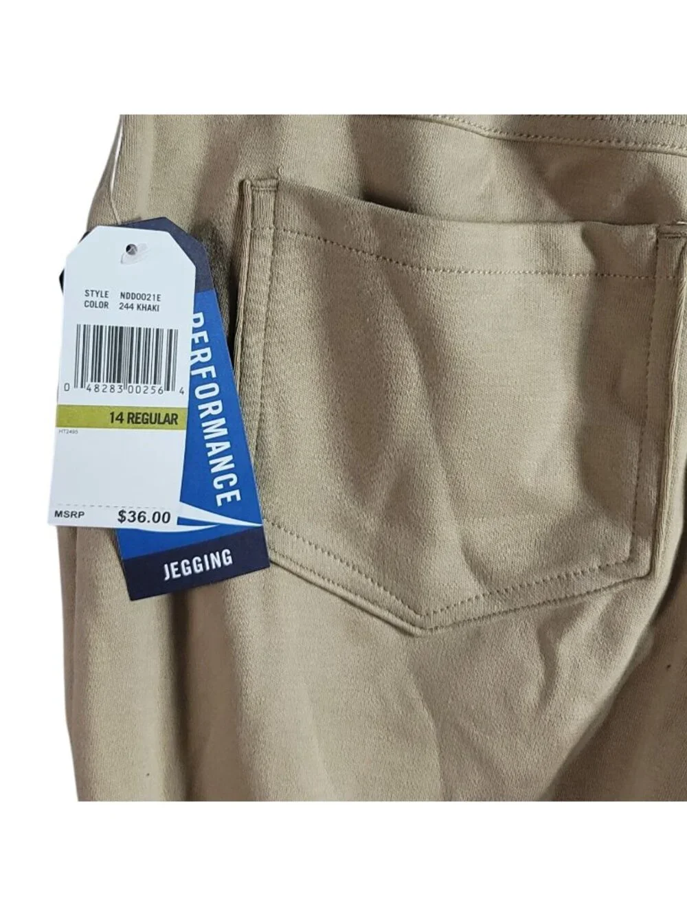 Nautica School Uniform Girls Jeggings Khaki SZ 14 Pants Flat Front Pockets NEW